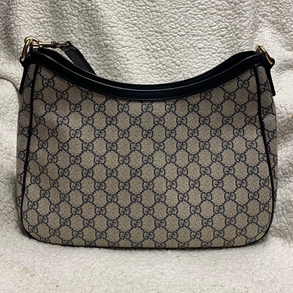 ✨SOLD✨AUTHENTIC GUCCI NAVY HOBO GG SUPREME BAG✨ - Picture 5 of 8